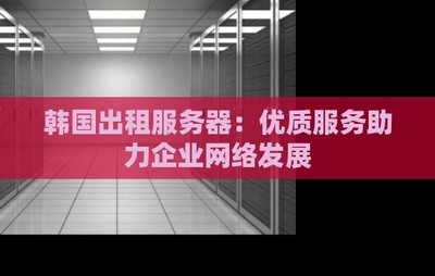 韩国出租服务器 优质服务助力企业网络发展，网络技术服务新选择